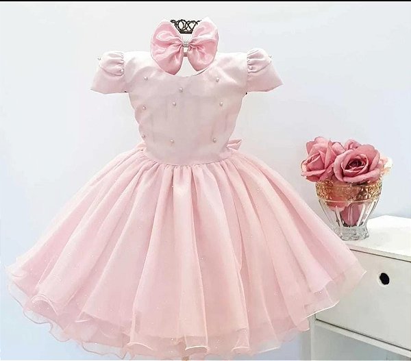Vestido Rosa Brilho