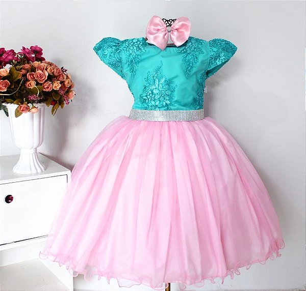 Vestido Verde / Rosa Mariê