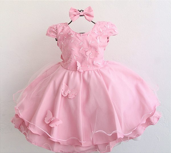 Vestido Rosa Brilho
