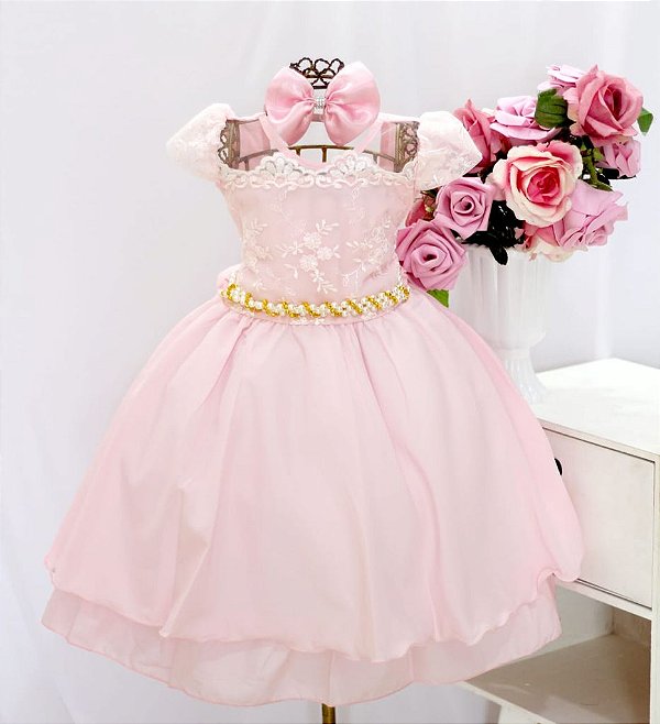 Vestido Rosa Daminha