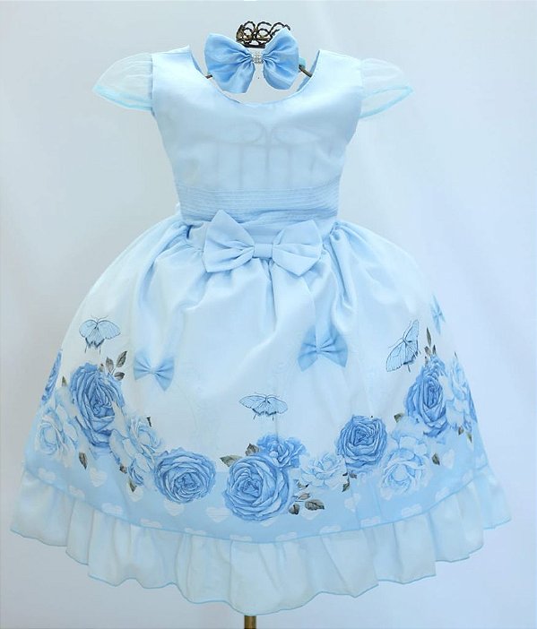 Vestido Azul Floral