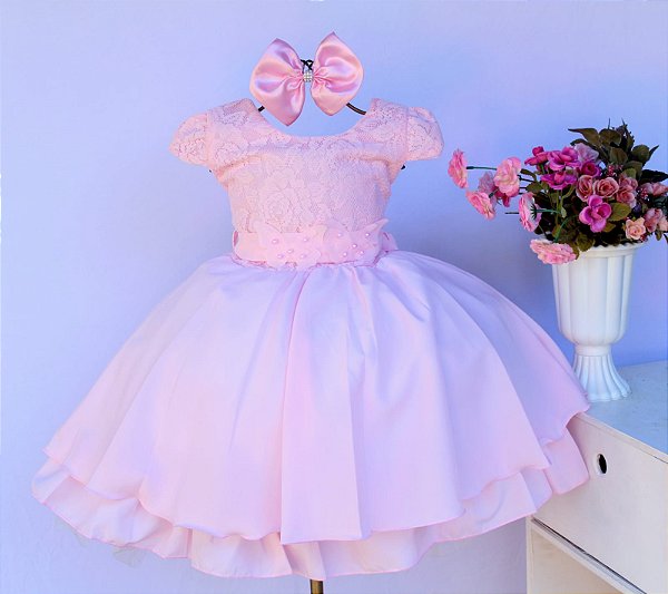 Vestido Rosa Borboleta