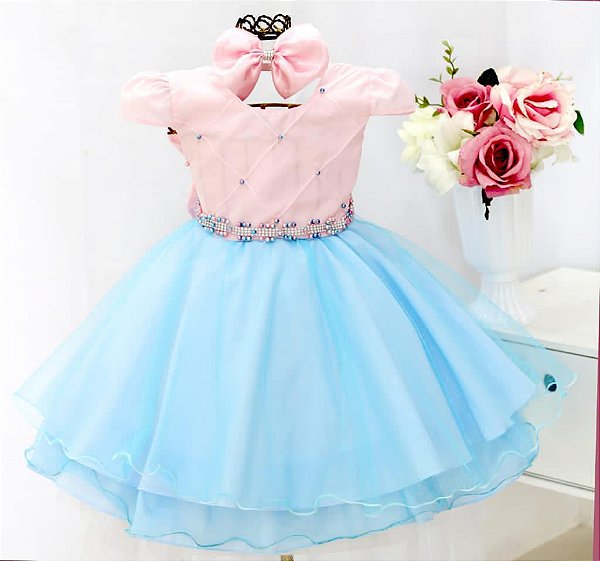 Vestido Rosa / Azul