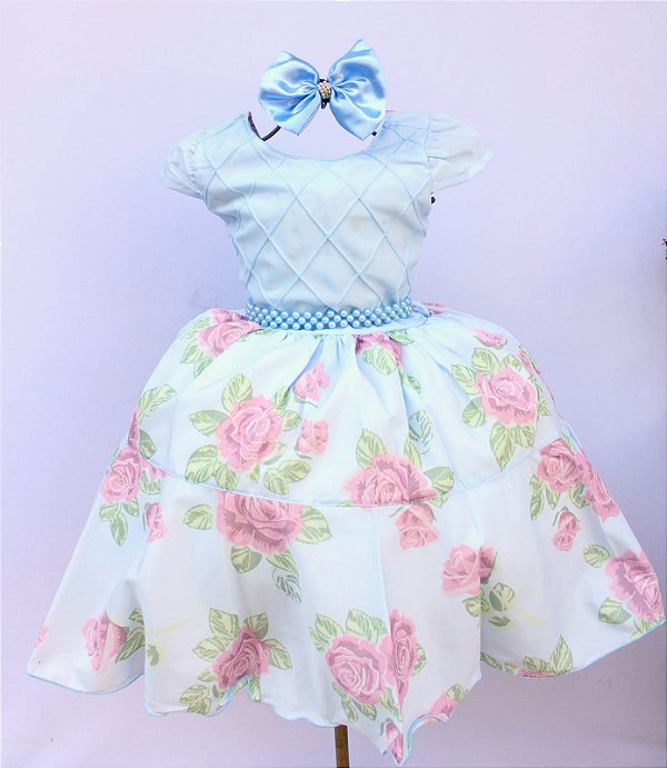 Vestido Azul / Saia Floral
