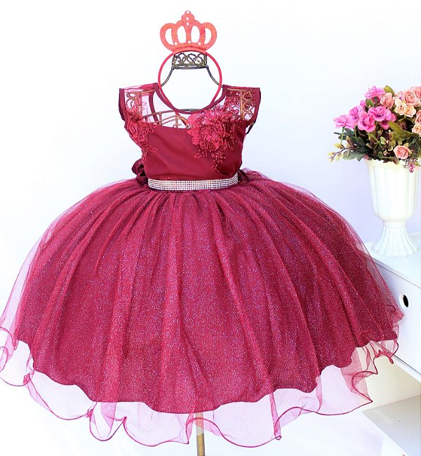 Vestido Regata Marsala Brilho