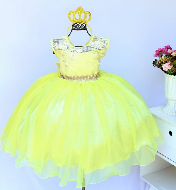 Vestido Regata Amarelo Brilho