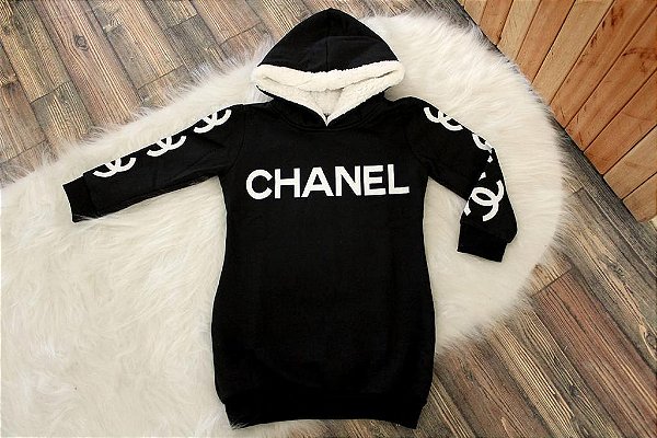 Vestido De Frio Preto Chanel