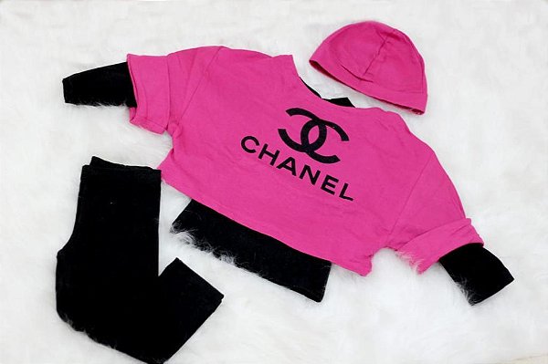 Conjunto De Frio Pink Chanel