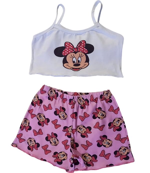 Pijama Infantil Minnie Rosa Luxo