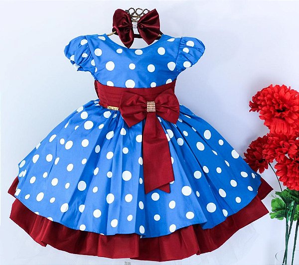 Vestido Galinha Pintadinha Poá