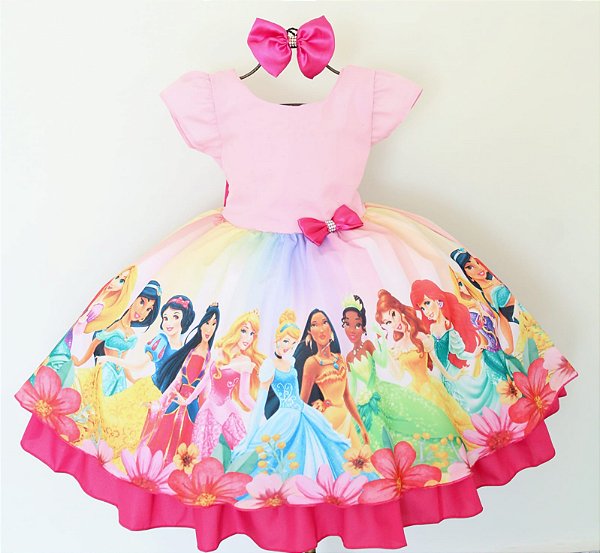 Vestido Infantil Princesa Rosa 2