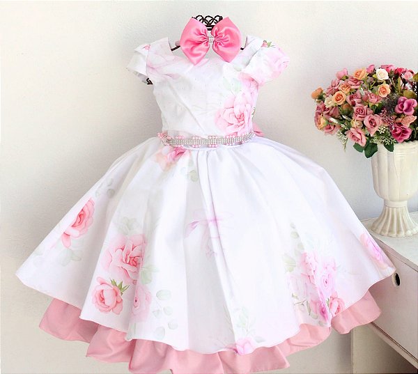 Vestido Floral Rosa Juvenil
