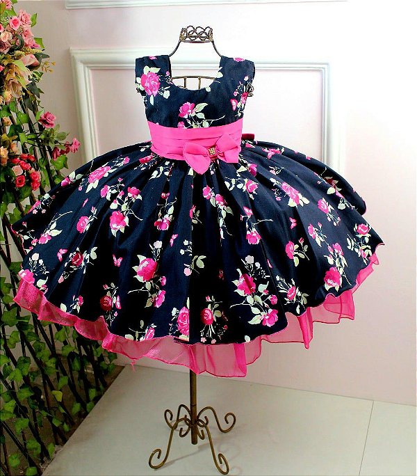 Vestido Infantil Floral Delicado.