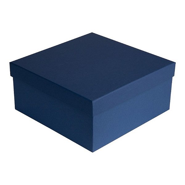 Caixa Rígida Cartonada medida : 20 X 20 X 7 Azul Marinho