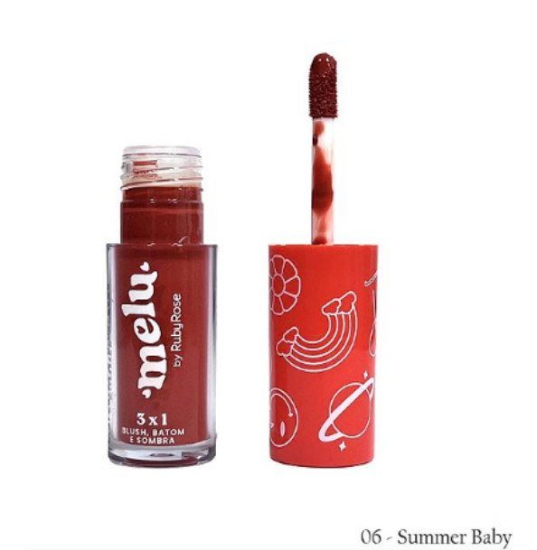 3x1 Blush Batom Sombra - Summer Baby 06 - Melu - Ruby Rose