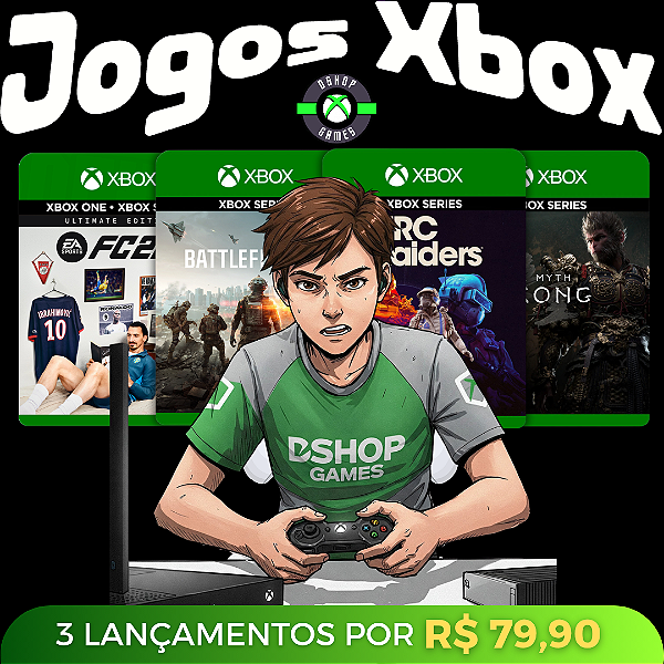 Leve 3 Jogos por R$ 79,90 - Xbox One & Series