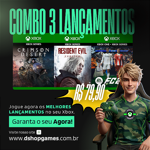 Leve 3 Jogos por R$ 79,90 - Xbox One & Series - Acesso Via Conta - Jogue em Seu Perfil