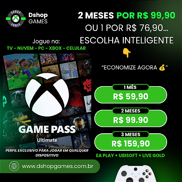 Game Pass Ultimate - Exclusiva 🎮