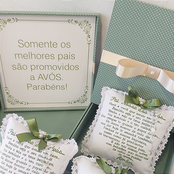 Caixa revelação de gravidez – Almofada bordada