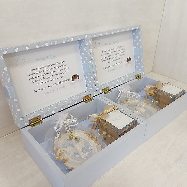 Caixa convite para padrinhos – aromatizador e moldura