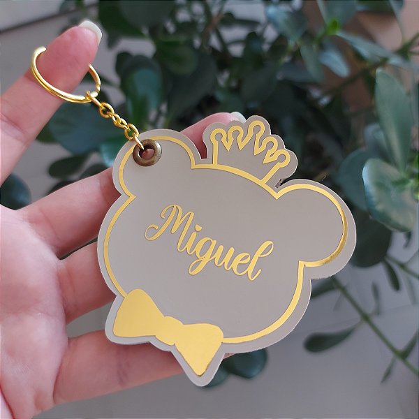 10 chaveiros de ursinho em corino personalizados