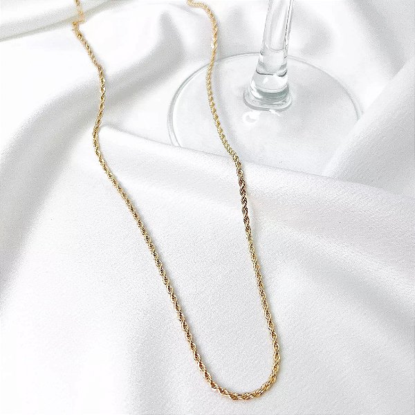 Colar Cordão Baiano - Dourado