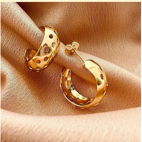 Argola Paris - Dourado - Antialérgico