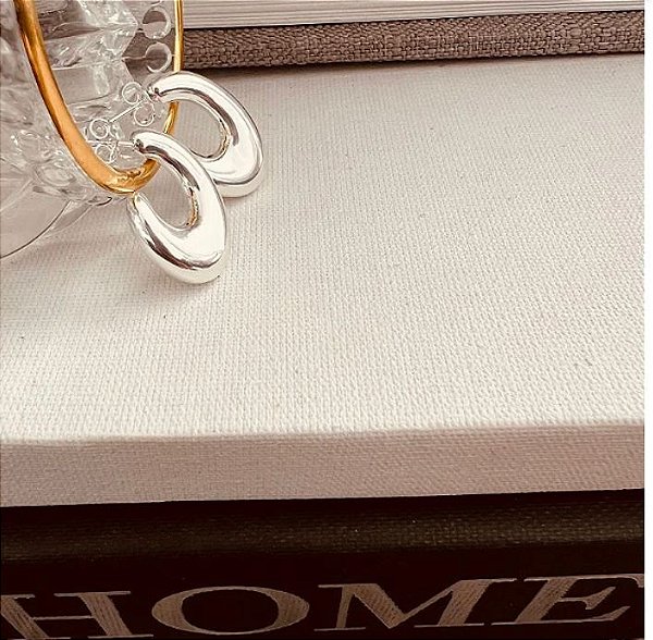 Argola Rom - Prata - Antialérgico