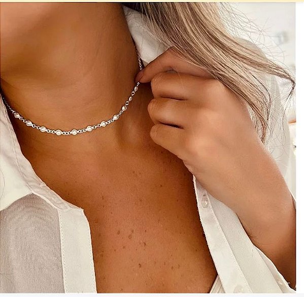 Choker Moscow - Prata - Antialérgico