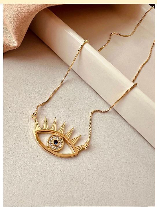 Colar Talisma - Dourado - Antialérgico