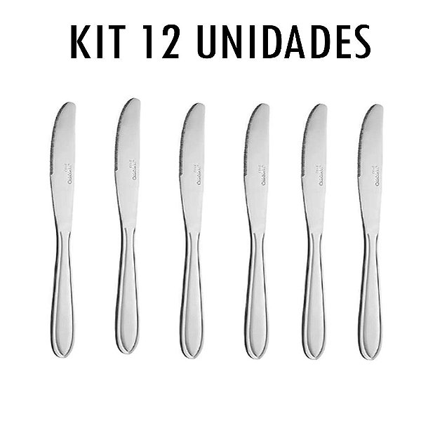 Kit 12 Facas de Mesa Em Aço Inox Original Line America