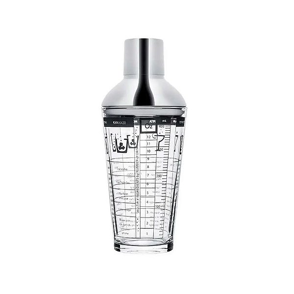 Coqueteleira de Vidro com Tampa de Aço Inox 500Ml Hercules