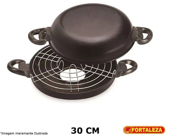 Churrasqueira Antiaderente 30cm Black Fortaleza