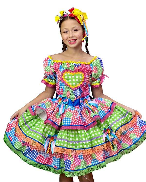 Vestido Junino Infantil JENIFER 5 – Todo em elastex