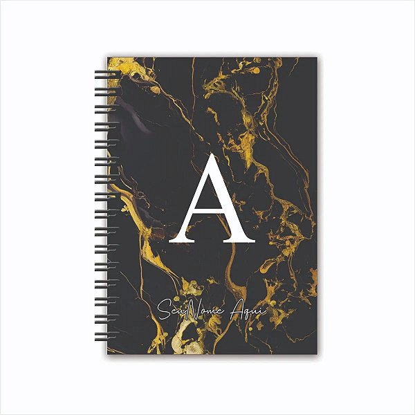 Caderno Inicial - Marmorizado - Personalize