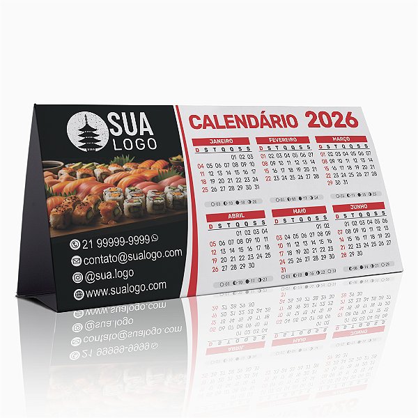 CALENDARIO DE MESA TRIANGULAR  PERSONALIZADO 20X10