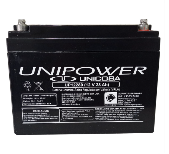 BATERIA SELADA 12V 28ah UNIPOWER – VRLA AGM