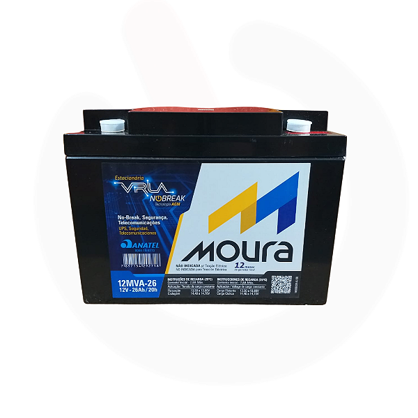 BATERIA SELADA 12V 26ah MOURA – VRLA AGM