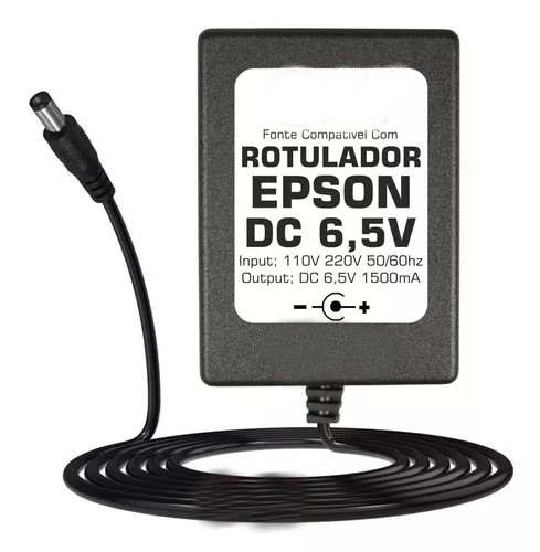 Fonte Carregador 6,5v 1,5a Para Rotulador Epson (FLEX)