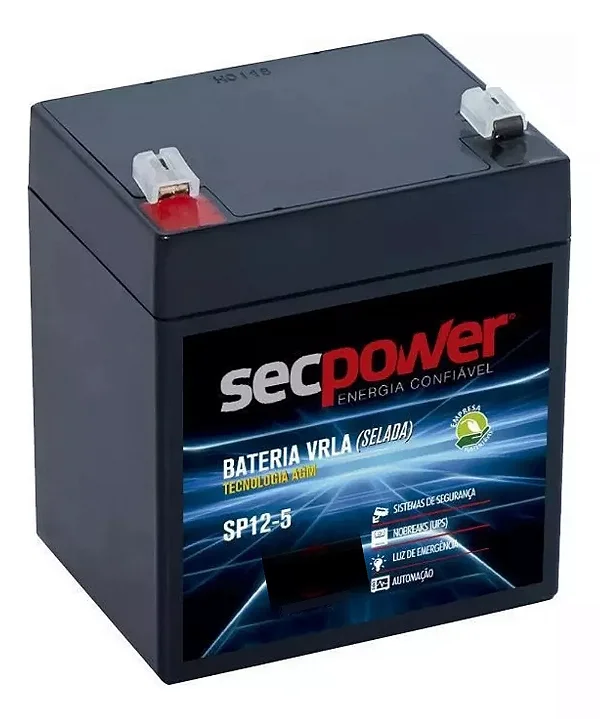 BATERIA SELADA 12V 5AH SECPOWER - VRLA AGM