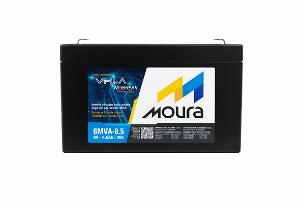 BATERIA SELADA MOURA 6V 8,5AH VLRA AGM
