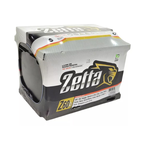 Bateria Automotiva Zetta Z60D 60Ah 12V Original Moura Polo Direito