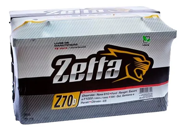 Bateria Automotiva Zetta Z70D 70Ah 12V Original Moura Polo Direito