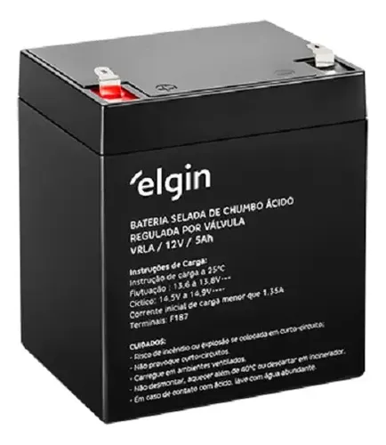 Bateria Selada Elgin EG 12V 2,3Ah VRLA AGM