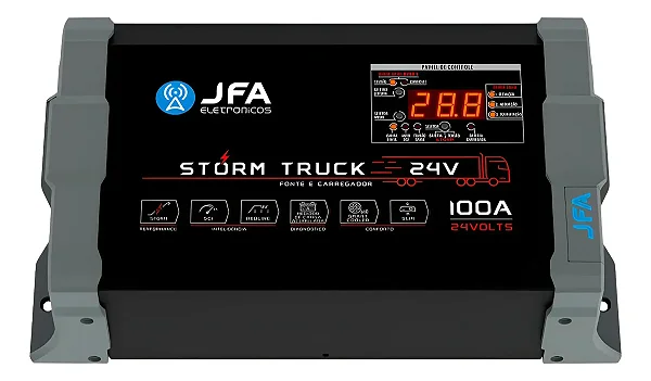 FONTE 24V CARREGADOR DE BATERIA 100A STORM TRUCK