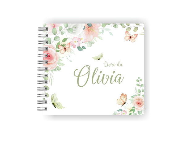 Livro da Bebê Personalizado | Floral