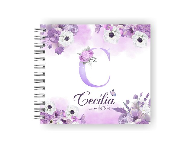 Livro da Bebê Personalizado | Alfabeto Menina Lilás