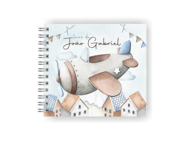Livro do Bebê Personalizado | Avião Menino