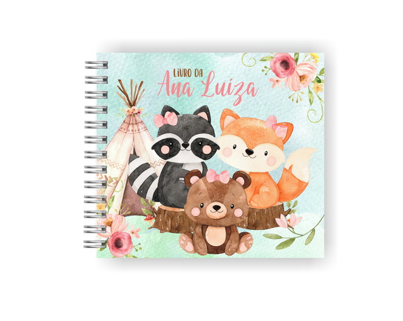 Livro da Bebê Personalizado | Bosque Menina