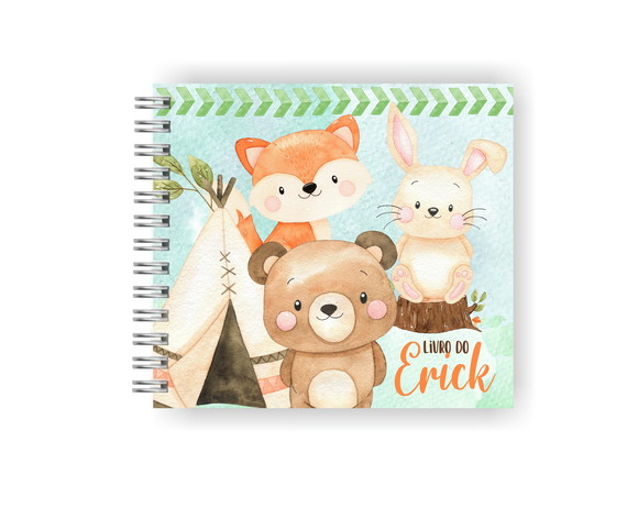 Livro do Bebê Personalizado | Bosque Menino
